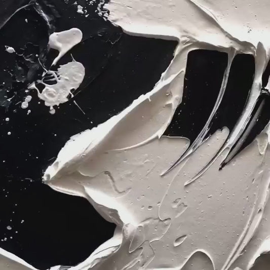 The Void black, white and cream handmade texture video
