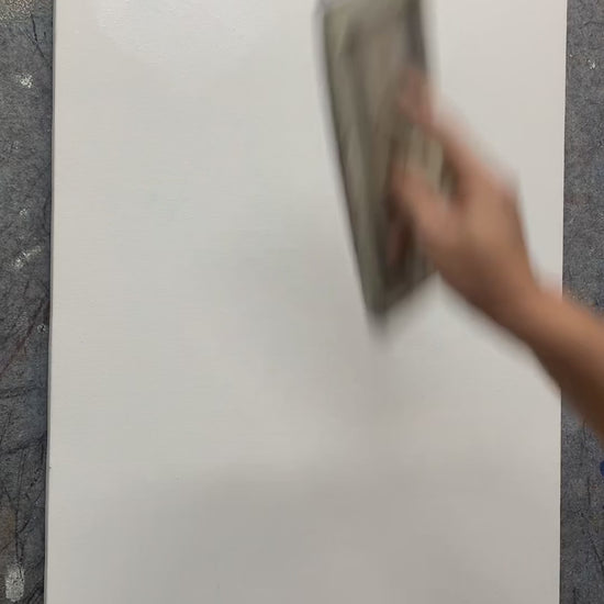 Hand-painting a mountain lake scene, from broad colour sweeps to snowy ridges, boat details and the finished painting